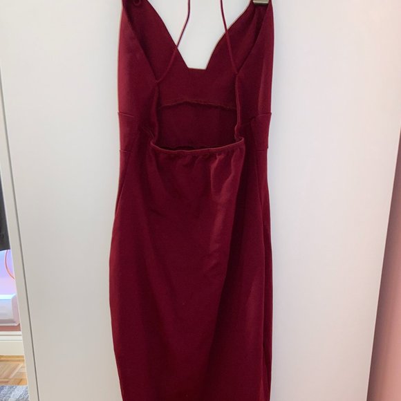 Midi Cami Strap Dress | Burgundy - Picture 4 of 7